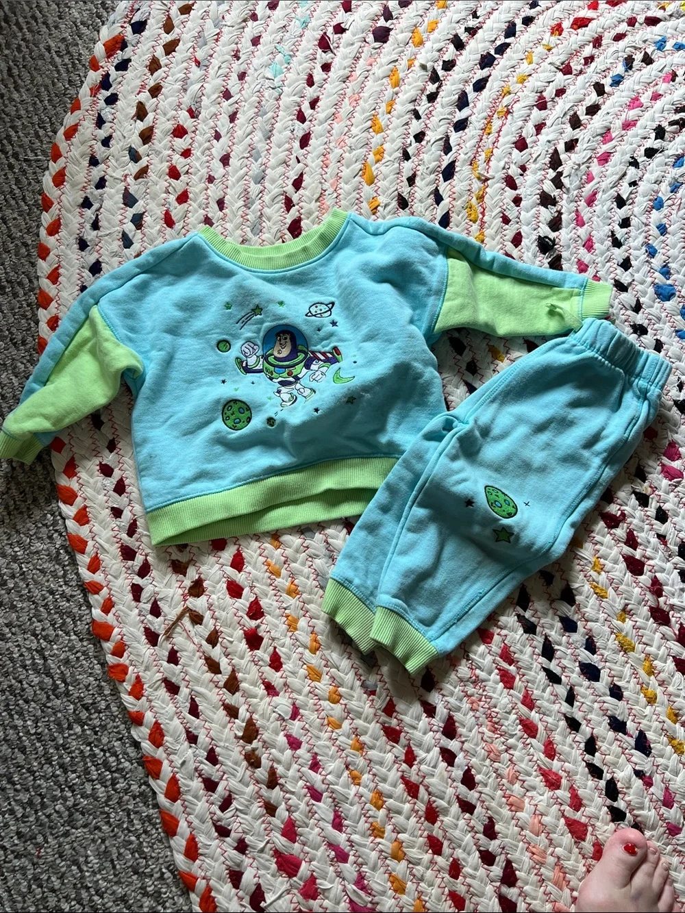 Toy Story Kids Light Blue & Lime Space Crew Matching Set